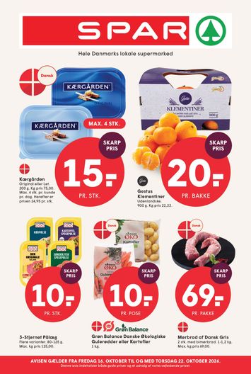 Brochurer SPAR - Spar gyldig fra 16.10. til 22.10. - side 1