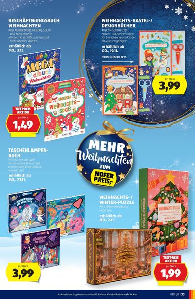 Leták Hofer Rakúsko - Hofer Rakúsko - Unser Weihnachtskatalog od 30.10. do 31.12. - strana 35