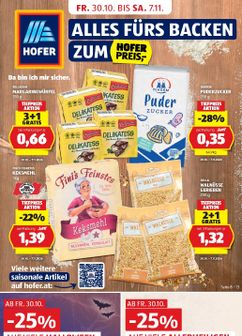 HOFER-Flugblatt gültig ab Freitag 30.10.