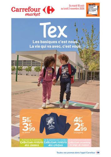 Catalogue Carrefour Market - Carrefour Market - Tex valable dès le 18/08 au 02/11 - page 1
