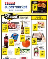 Tesco supermarket platný od středy 21.10.2026