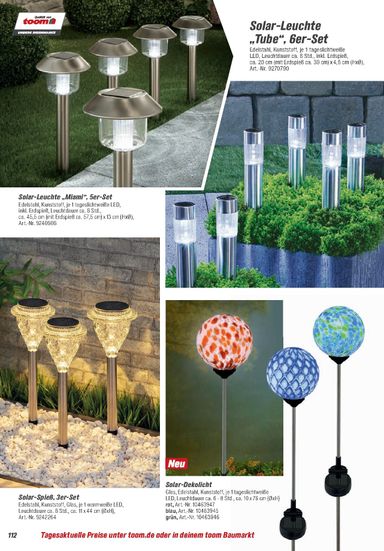 Prospekt toom - Toom - Gartenmöbel & Solar-Leuchten gültig ab 01.03. bis 31.12. - seite 112