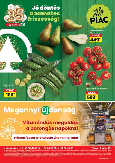 Akciós újság INTERSPAR - INTERSPAR - Sopron üzlet újranyitás érvényes 10.22.-tól 10.28.-ig - 4 oldal
