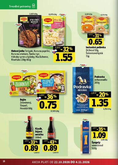 Leták FRESH - Fresh - Stredné a západné Slovensko od 22.10. do 04.11. - strana 16