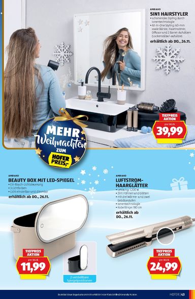Leták Hofer Rakúsko - Hofer Rakúsko - Unser Weihnachtskatalog od 30.10. do 31.12. - strana 43