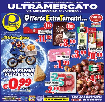 Volantino Pewex - Pewex - Ultramercato Viale Armando Diaz valido dal 14/10 al 22/10 - pagina 1
