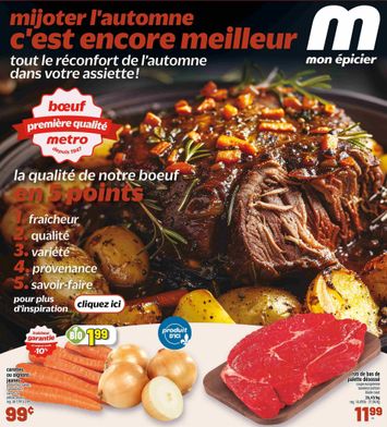 Flyer Metro - Metro - Cahier Mijotés (QC) valid since 10-29 until 11-04 - page 1