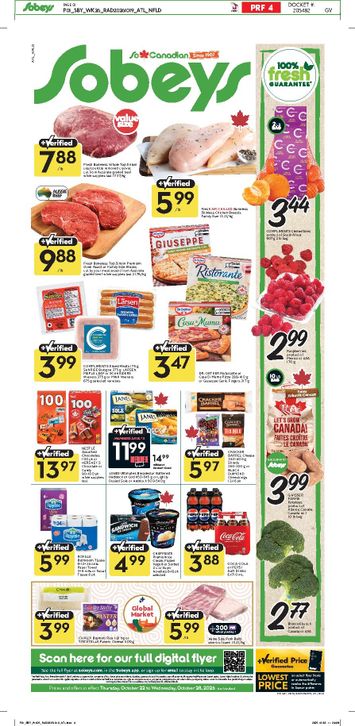 Flyer Sobeys - Sobeys valid since 10-22 until 10-28 - page 1