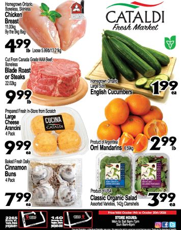 Flyer Cataldi Fresh Market - Cataldi Fresh Market valid since 10-14 until 10-20 - page 1