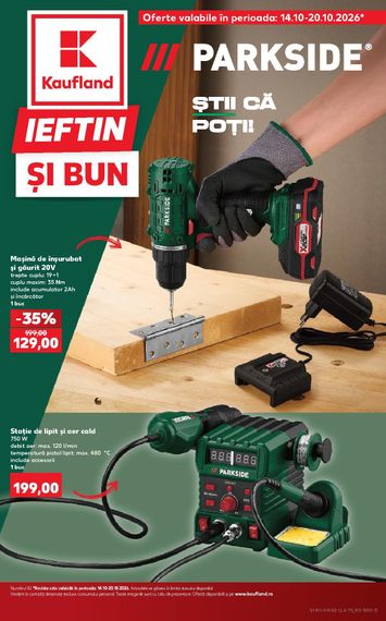 Catalogul Kaufland - Kaufland - Parkside de la 14.10. până la 20.10. - pagina 1
