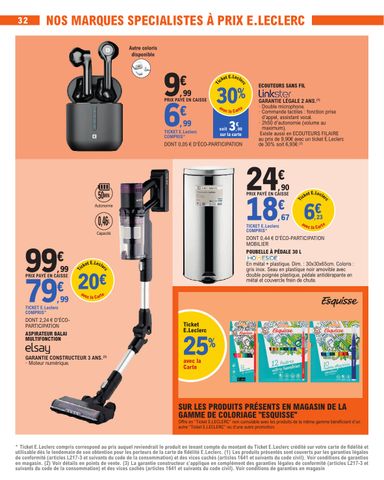 Catalogue E.Leclerc - E.Leclerc - Nos promos du moment valable dès le 13/10 au 24/10 - page 32