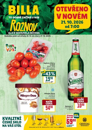 Leták Billa - Billa - Speciál: České Budějovice od 21.10. do 27.10. - strana 1