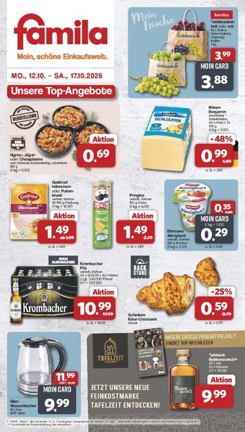Prospekt Famila Nordwest - Famila Nordwest gültig ab 12.10. bis 17.10. - seite 1