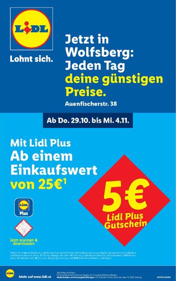 Lidl-Flugblatt - Lidl - Lohnt sich gültig ab 29.10. bis 04.11. - seite 1