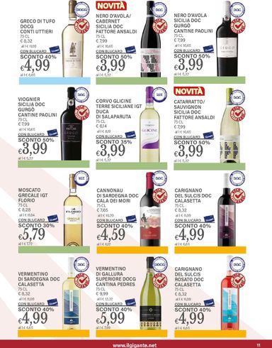 Volantino Il Gigante - Il Gigante - Festa del vino valido dal 10/09 al 21/10 - pagina 11