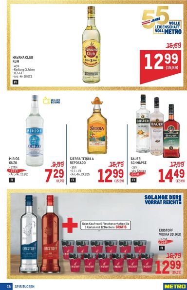 METRO-Flugblatt - Metro - Profi gültig ab 29.10. bis 11.11. - seite 38