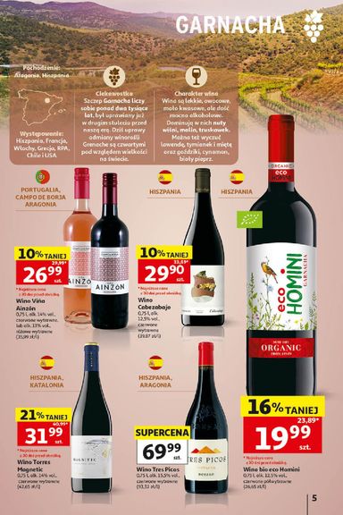 Leták Auchan Poľsko - Hipermarket Auchan Poľsko - Katalog Wino od 05.10. do 31.10. - strana 5