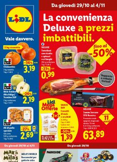 Volantini Lidl da giovedì 29/10