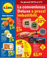 Volantini Lidl da giovedì 29/10