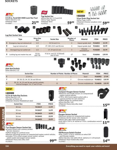 Flyer Princess Auto - Princess Auto - Auto Repair valid since 04-21 until 12-31 - page 70