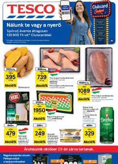 Tesco akciós újság, érvényes szerdától 10.21.