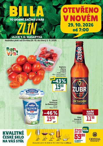 Leták Billa - Billa - Speciál: Zlín od 29.10. do 03.11. - strana 1