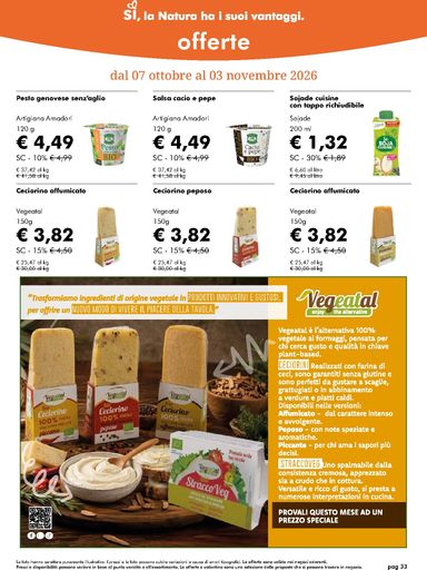Volantino NaturaSì - NaturaSì valido dal 07/10 al 03/11 - pagina 33