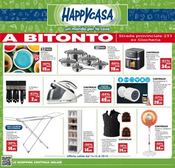 Volantino Happy Casa - Happycasa - A bitonto valido dal 14/10 al 29/10 - pagina 1