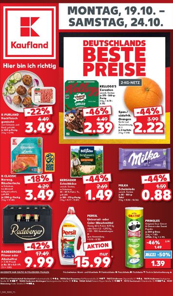Prospekt Kaufland - Kaufland gültig ab 19.10. bis 24.10. - seite 1
