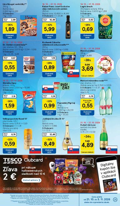 Leták Tesco - Tesco supermarket od 21.10. do 27.10. - strana 25
