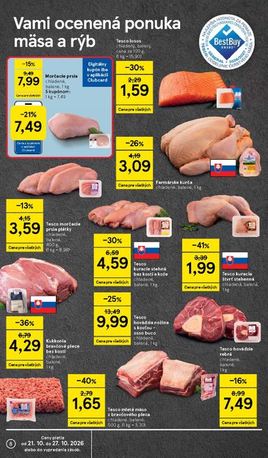 Leták Tesco - Tesco supermarket od 21.10. do 27.10. - strana 8