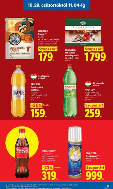 Akciós újság Lidl - Lidl érvényes 10.29.-tól 11.04.-ig - 17 oldal