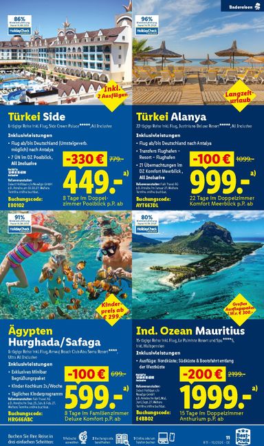 Prospekt Lidl - Lidl - Reise-Highlights gültig ab 14.10. bis 15.11. - seite 11