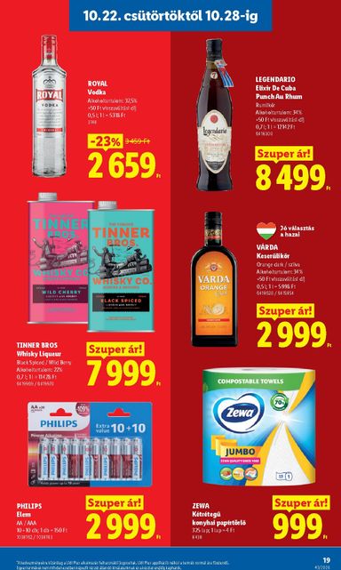Akciós újság Lidl - Lidl érvényes 10.22.-tól 10.28.-ig - 19 oldal