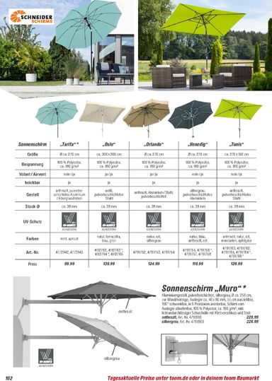 Prospekt toom - Toom - Gartenmöbel & Solar-Leuchten gültig ab 01.03. bis 31.12. - seite 102