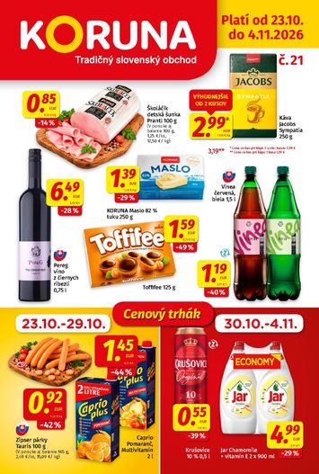 Leták Koruna - Koruna od 23.10. do 04.11. - strana 1
