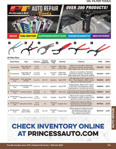 Flyer Princess Auto - Princess Auto - Auto Repair valid since 04-21 until 12-31 - page 71