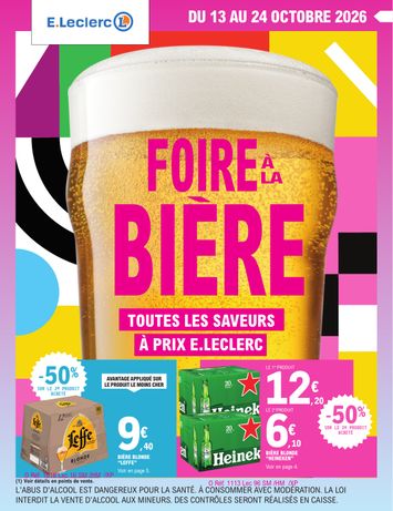 Catalogue E.Leclerc - E.Leclerc - Foire à la bière valable dès le 13/10 au 24/10 - page 1