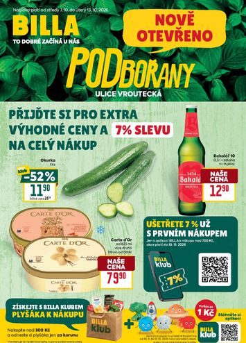 Leták Billa - Billa - Podbořany od 07.10. do 13.10. - strana 1