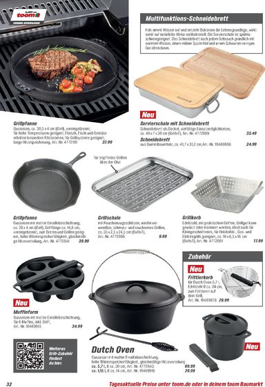 Prospekt toom - Toom - Grills & Zubehör gültig ab 01.03. bis 31.12. - seite 32