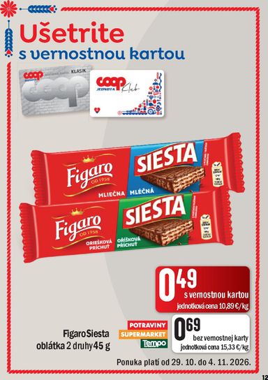 Leták COOP Jednota - COOP Jednota - Vranov nad Topľou od 29.10. do 04.11. - strana 12