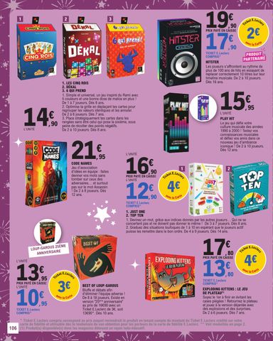 Catalogue E.Leclerc - E.Leclerc - Jouets de Noël valable dès le 20/10 au 05/12 - page 106