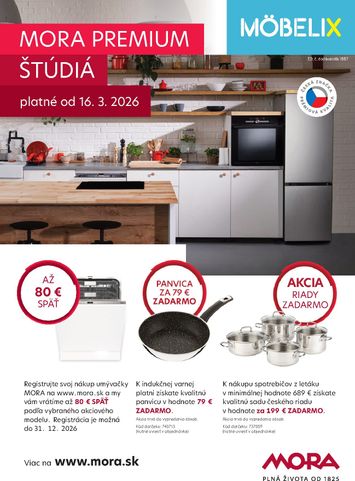 Leták Möbelix - Möbelix - Mora premium štúdiá od 16.03. do 31.12. - strana 1