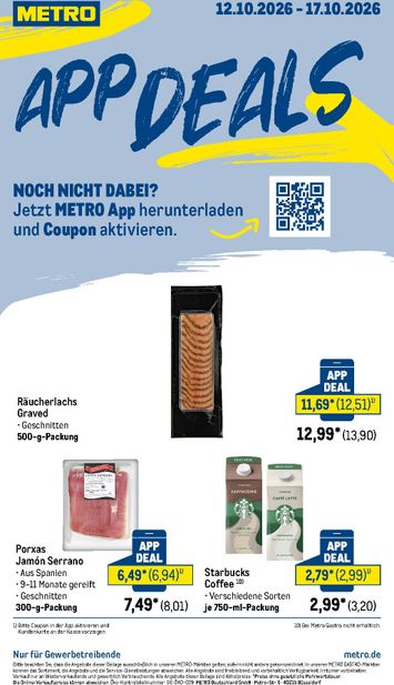 Prospekt METRO - Metro - App-Deals gültig ab 12.10. bis 17.10. - seite 1