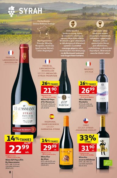 Leták Auchan Poľsko - Hipermarket Auchan Poľsko - Katalog Wino od 05.10. do 31.10. - strana 8