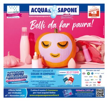 Volantino Acqua e Sapone - Acqua e Sapone - Belli da far paura! valido dal 19/10 al 01/11 - pagina 1