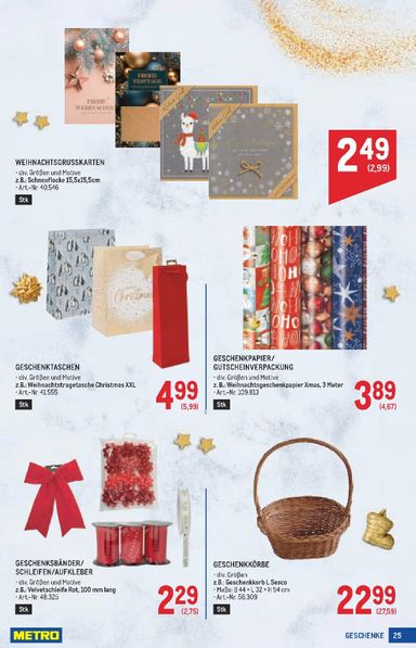 METRO-Flugblatt - Metro - Weihnachtsdeko gültig ab 15.10. bis 24.12. - seite 25
