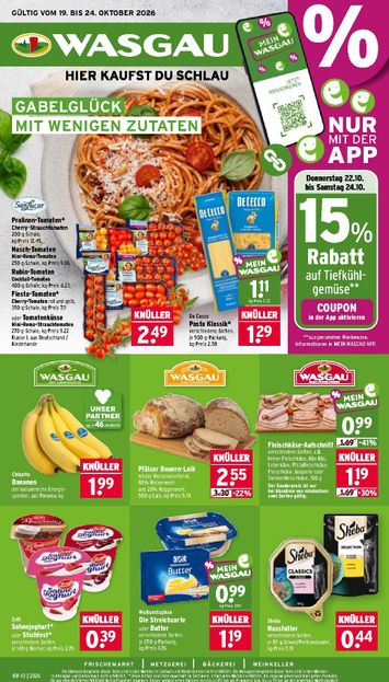 Prospekt WASGAU - Wasgau gültig ab 19.10. bis 24.10. - seite 1