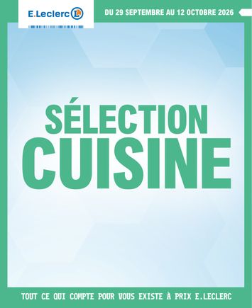 Catalogue E.Leclerc - E.Leclerc - Tout pour la cuisine valable dès le 29/09 au 12/10 - page 1