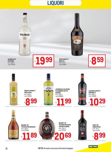 Volantino METRO - Metro - Lombardia, Trentino Alto Adige, Veneto, Friuli Venezia Giulia, Marche, Emilia Romagna valido dal 22/10 al 04/11 - pagina 21